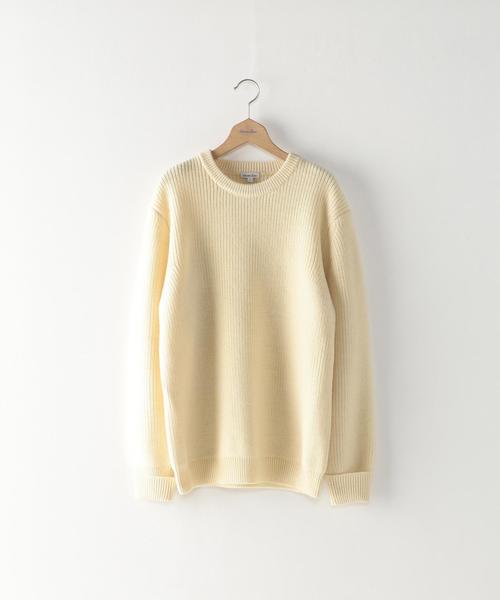 Steven Alan（スティーブンアラン）の「＜Steven Alan＞ 5GAGE BRIT/WL CREWNECK ﾆｯﾄ ◆（ニット/セーター・メンズ・オフホワイト/ブラック/レッド・LARGE/MEDIUM/SMALL/X-LARGE）」の2枚目の写真