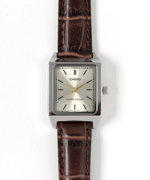カシオ CASIO/ クォーツ スタンダードアナログ レザーベルト スクエア