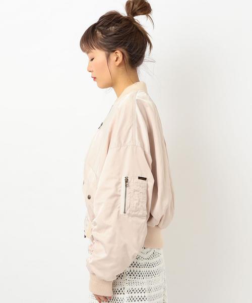 Another Edition（アナザーエディション）の「ショートMA-1 Ⅱ（MA-1・レディース・オリーブ/ライトピンク・SMALL/MEDIUM）」の6枚目の写真