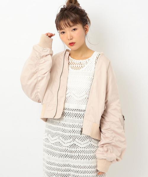 Another Edition（アナザーエディション）の「ショートMA-1 Ⅱ（MA-1・レディース・オリーブ/ライトピンク・SMALL/MEDIUM）」の11枚目の写真