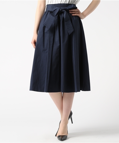 N.（N. Natural Beauty Basic）（エヌエヌナチュラルビューティーベーシック）の「ウエストシャーリングリボンベルトスカート（スカート・レディース・ベージュ/イエロー/ネイビー/レッド・MEDIUM）」の13枚目の写真