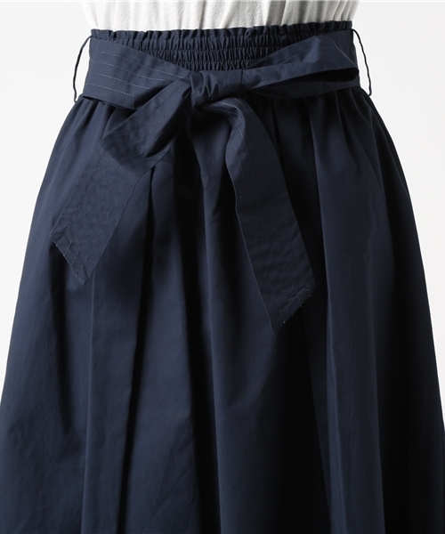 N.（N. Natural Beauty Basic）（エヌエヌナチュラルビューティーベーシック）の「ウエストシャーリングリボンベルトスカート（スカート・レディース・ベージュ/イエロー/ネイビー/レッド・MEDIUM）」の8枚目の写真