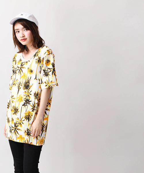 WEGO（ウィゴー）の「WEGO/パームツリープリントカットソー（Tシャツ/カットソー・メンズ・ブルー系その他/オレンジ系その他・MEDIUM/LARGE）」の15枚目の写真