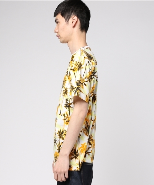 WEGO（ウィゴー）の「WEGO/パームツリープリントカットソー（Tシャツ/カットソー・メンズ・ブルー系その他/オレンジ系その他・MEDIUM/LARGE）」の6枚目の写真