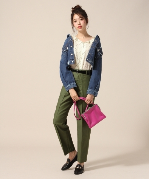 LOWRYS FARM（ローリーズファーム）の「ＣＯＮＥ／Ｇジャン　779388 （デニムジャケット・レディース・ブルー/ワンウォッシュ・LARGE/MEDIUM）」の4枚目の写真