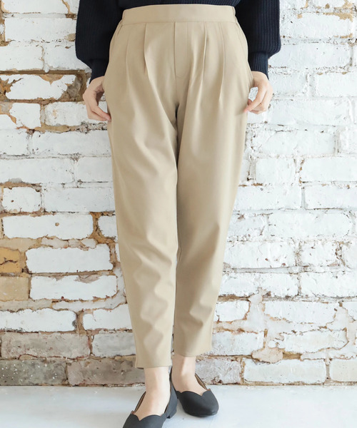 Green Parks グリーンパークス の ウエストゴム細身パンツ パンツ Wear