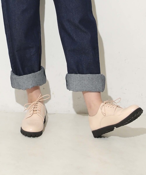 one after another NICE CLAUP(ワンアフターアナザーナイスクラップ)の「レースアップおじシューズ(その他シューズ・レディース・ブラック/ブラウン/ピンクベージュ・LARGE/MEDIUM/SMALL)」の3枚目の写真