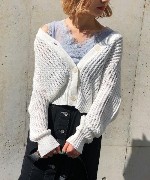 PAGEBOY（ページボーイ）の「シースルーレースキャミ（タンクトップ・レディース・ライトグレー/レッド/ブラック/オフホワイト/ブラウン/シルバー系その他・FREE）」の14枚目の写真