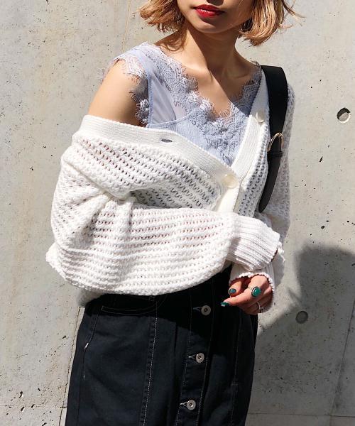 PAGEBOY（ページボーイ）の「シースルーレースキャミ（タンクトップ・レディース・ライトグレー/レッド/ブラック/オフホワイト/ブラウン/シルバー系その他・FREE）」の15枚目の写真