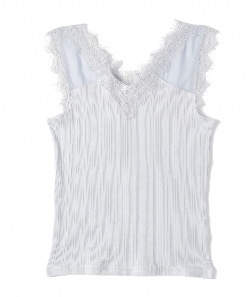 PAGEBOY（ページボーイ）の「シースルーレースキャミ（タンクトップ・レディース・ライトグレー/レッド/ブラック/オフホワイト/ブラウン/シルバー系その他・FREE）」の20枚目の写真