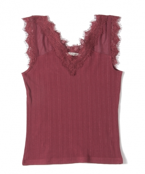 PAGEBOY（ページボーイ）の「シースルーレースキャミ（タンクトップ・レディース・ライトグレー/レッド/ブラック/オフホワイト/ブラウン/シルバー系その他・FREE）」の17枚目の写真