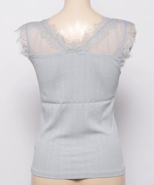 PAGEBOY（ページボーイ）の「シースルーレースキャミ（タンクトップ・レディース・ライトグレー/レッド/ブラック/オフホワイト/ブラウン/シルバー系その他・FREE）」の8枚目の写真