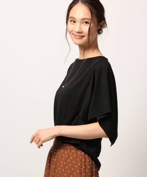 GLOBAL WORK（グローバルワーク）の「【快適機能付き】ハンカチスリーブプルオーバー半袖/786822（Tシャツ/カットソー・レディース・ベージュ/ホワイト/ライトグレー/ブラック/グリーン/ブラウン・MEDIUM/LARGE）」の3枚目の写真