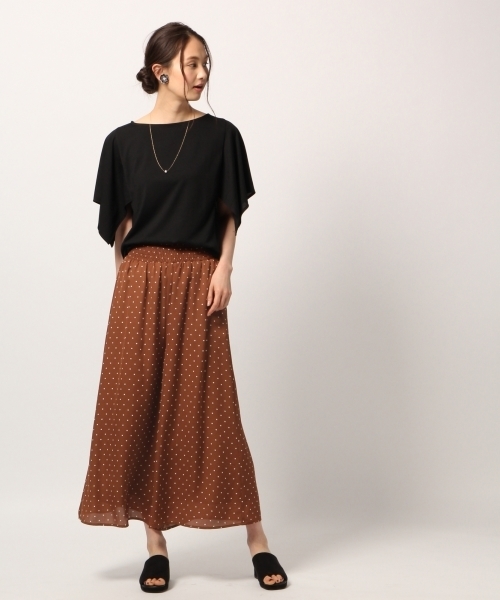 GLOBAL WORK（グローバルワーク）の「【快適機能付き】ハンカチスリーブプルオーバー半袖/786822（Tシャツ/カットソー・レディース・ベージュ/ホワイト/ライトグレー/ブラック/グリーン/ブラウン・MEDIUM/LARGE）」の17枚目の写真