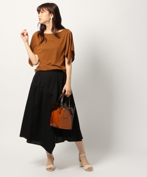 GLOBAL WORK（グローバルワーク）の「【快適機能付き】ハンカチスリーブプルオーバー半袖/786822（Tシャツ/カットソー・レディース・ベージュ/ホワイト/ライトグレー/ブラック/グリーン/ブラウン・MEDIUM/LARGE）」の21枚目の写真