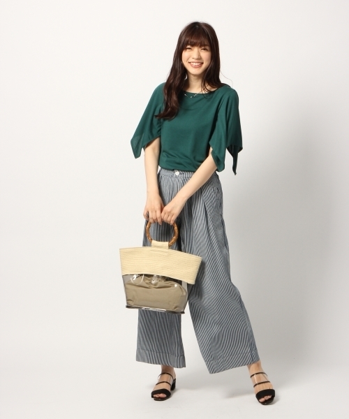 GLOBAL WORK（グローバルワーク）の「【快適機能付き】ハンカチスリーブプルオーバー半袖/786822（Tシャツ/カットソー・レディース・ベージュ/ホワイト/ライトグレー/ブラック/グリーン/ブラウン・MEDIUM/LARGE）」の20枚目の写真