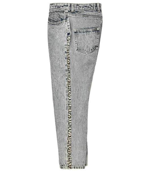 MinoriTY（マイノリティ）の「ヒョウ柄サイドラインケミカルウォッシュデニムパンツ ジーンズ レオパード（デニムパンツ・メンズ・ブルー系その他/ブルー系その他2・L/M）」の8枚目の写真