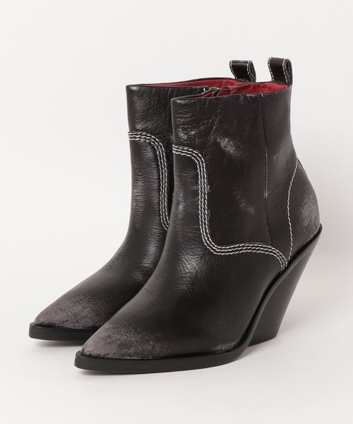 DIESEL(ディーゼル)の「WOMEN’S ショートレザーブーツ(ブーツ・レディース・ブラック・36/37/38/39/35)」の1枚目の写真