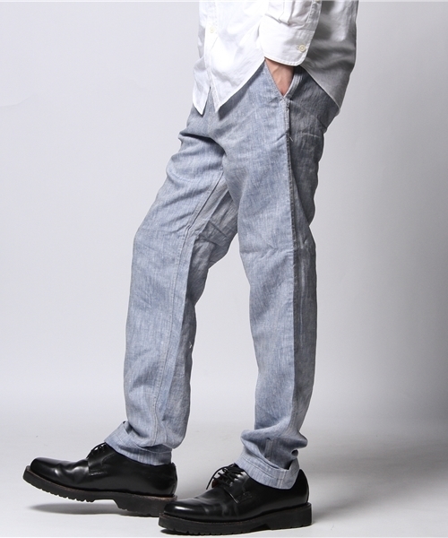 JOURNAL STANDARD（ジャーナルスタンダード）の「☆リネンワークパンツ（その他パンツ・メンズ・ネイビー/グレー/コバルトブルー・SMALL/LARGE/MEDIUM）」の4枚目の写真