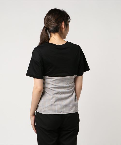 bye bye（バイバイ）の「ペプラムビスチェTOPS（Tシャツ/カットソー・レディース・ライトブルー/ライトブラウン/ブラック・M）」の5枚目の写真