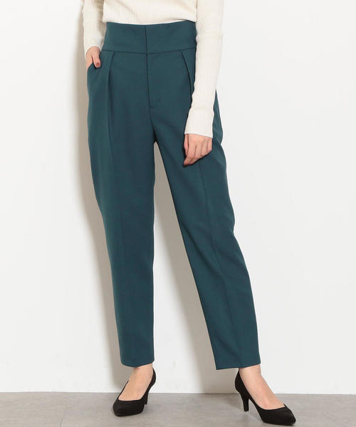 green label relaxing（グリーンレーベルリラクシング）の「FM ハイウエスト センタープレス パンツ（その他パンツ・レディース・ネイビー/ケリー/ワインレッド/マスタード・40/36/34/38）」の2枚目の写真