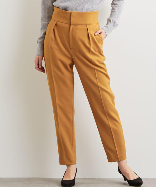 green label relaxing（グリーンレーベルリラクシング）の「FM ハイウエスト センタープレス パンツ（その他パンツ・レディース・ネイビー/ケリー/ワインレッド/マスタード・40/36/34/38）」の3枚目の写真