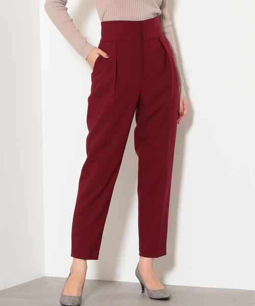green label relaxing（グリーンレーベルリラクシング）の「FM ハイウエスト センタープレス パンツ（その他パンツ・レディース・ネイビー/ケリー/ワインレッド/マスタード・40/36/34/38）」の4枚目の写真