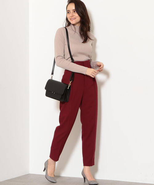 green label relaxing（グリーンレーベルリラクシング）の「FM ハイウエスト センタープレス パンツ（その他パンツ・レディース・ネイビー/ケリー/ワインレッド/マスタード・40/36/34/38）」の10枚目の写真