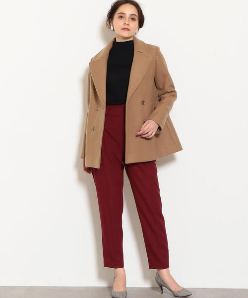 green label relaxing（グリーンレーベルリラクシング）の「FM ハイウエスト センタープレス パンツ（その他パンツ・レディース・ネイビー/ケリー/ワインレッド/マスタード・40/36/34/38）」の8枚目の写真