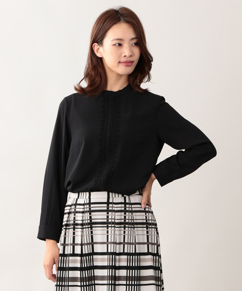 Work トランスワーク のファッション Trans ジョーゼットコンビカットソー Tシャツ カットソー Trans セール トップス ウォッシャブル Work トランスワーク のファッション Trans ジョーゼットコンビカットソー Tシャツ カットソー Trans セール トップス ウォッシャブル