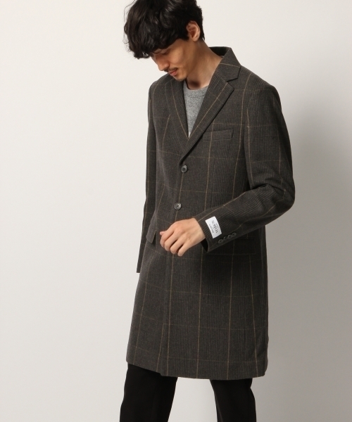 GLOBAL WORK（グローバルワーク）の「ガラメルトンチェスターコート（チェスターコート・メンズ・ダークブラウン/グレー・MEDIUM/LARGE/SMALL/X-LARGE）」の10枚目の写真