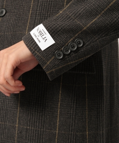 GLOBAL WORK（グローバルワーク）の「ガラメルトンチェスターコート（チェスターコート・メンズ・ダークブラウン/グレー・MEDIUM/LARGE/SMALL/X-LARGE）」の8枚目の写真