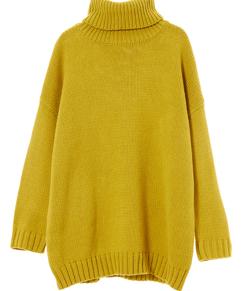 fifth（フィフス）の「オフタートルオーバーサイズニット（ニット/セーター・レディース・レッド/イエロー/グリーン/ブラウン・MEDIUM）」の6枚目の写真