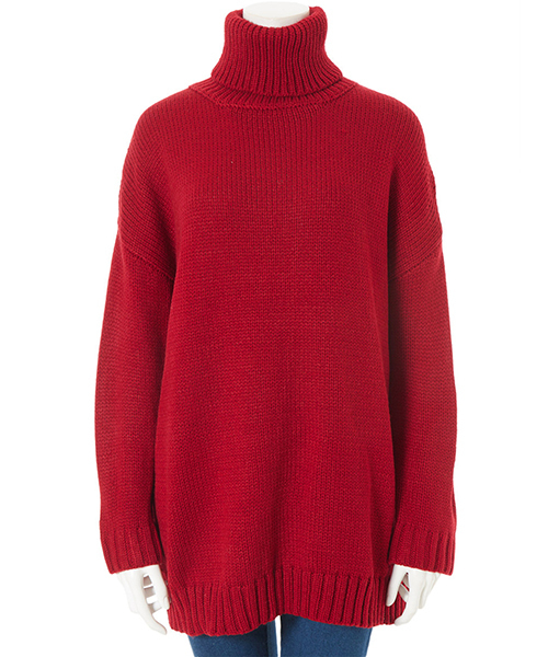 fifth（フィフス）の「オフタートルオーバーサイズニット（ニット/セーター・レディース・レッド/イエロー/グリーン/ブラウン・MEDIUM）」の15枚目の写真