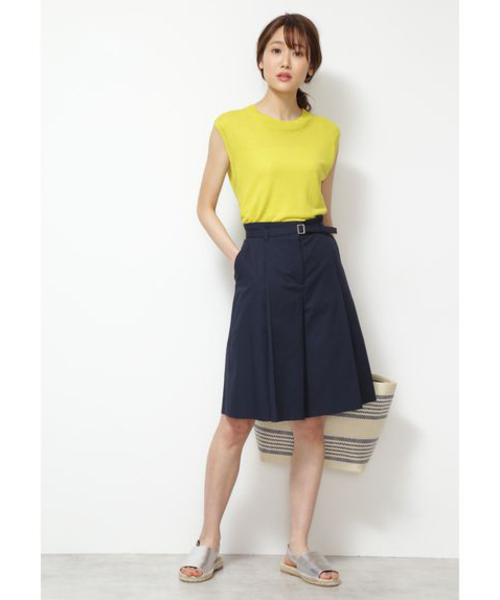 NATURAL BEAUTY BASIC（ナチュラルビューティーベーシック）の「ウォッシャブルリネンプルオーバー（ニット/セーター・レディース・ベージュ/ブラウン/イエロー/ブルー・MEDIUM）」の21枚目の写真