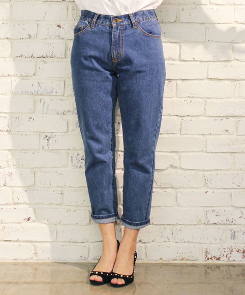 mystic（ミスティック）の「テーパードデニムパンツ（デニムパンツ・レディース・ブルー/ネイビー・2/1）」の7枚目の写真