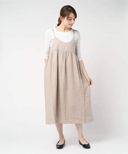 Samansa Mos2(サマンサ モスモス)の「麻レーヨンキャミワンピース(ワンピース)」 WEAR Samansa Mos2(サマンサ モスモス)の「麻レーヨンキャミワンピース(ワンピース)」 WEAR