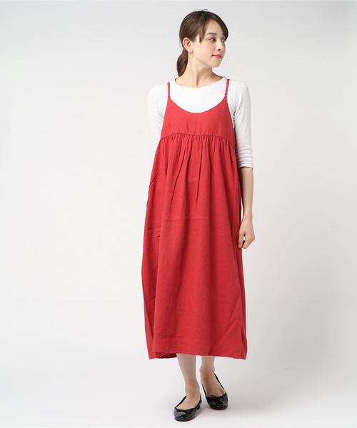 Samansa Mos2(サマンサ モスモス)の「麻レーヨンキャミワンピース(ワンピース)」 WEAR Samansa Mos2(サマンサ モスモス)の「麻レーヨンキャミワンピース(ワンピース)」 WEAR