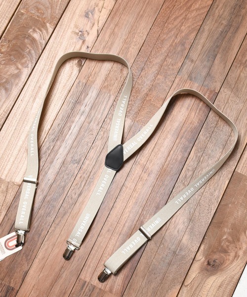 UNIVERSAL OVERALL（ユニバーサルオーバーオール）の「【72】【UNIVERSAL OVERALL（ユニバーサルオーバーオール）】ロゴプリントサスペンダー（サスペンダー・レディース・ブラック/ベージュ/ネイビー/グレー・FREE）」の3枚目の写真