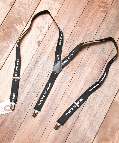 UNIVERSAL OVERALL（ユニバーサルオーバーオール）の「【72】【UNIVERSAL OVERALL（ユニバーサルオーバーオール）】ロゴプリントサスペンダー（サスペンダー・レディース・ブラック/ベージュ/ネイビー/グレー・FREE）」の2枚目の写真