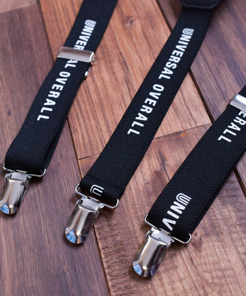 UNIVERSAL OVERALL（ユニバーサルオーバーオール）の「【72】【UNIVERSAL OVERALL（ユニバーサルオーバーオール）】ロゴプリントサスペンダー（サスペンダー・レディース・ブラック/ベージュ/ネイビー/グレー・FREE）」の5枚目の写真