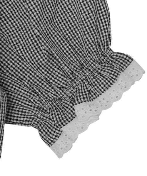 Honey Cinnamon,ギンガムパフトップス WEAR