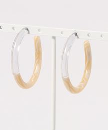 LOWRYS FARM | バイカラーフープピアス　848960(ピアス（両耳用）)