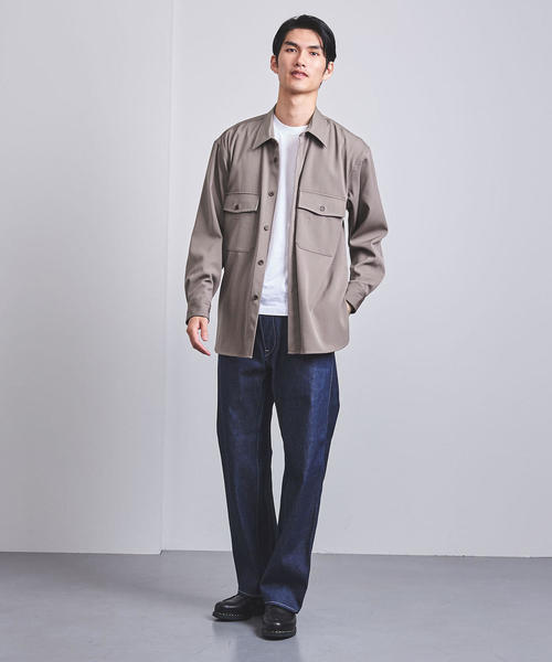 AURALEE(オーラリー)の「<AURALEE(オーラリー)> ウール ギャバ シャツ■■■(シャツ/ブラウス・メンズ・ベージュ/ブラック・5/3/4)」の10枚目の写真