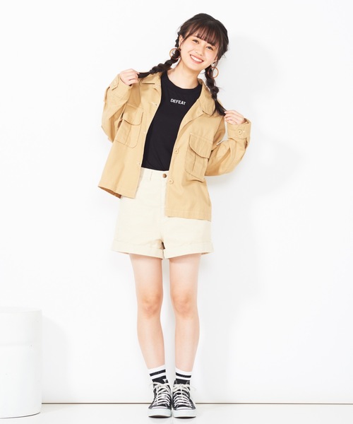 WEGO（ウィゴー）の「WEGO/コーデュロイハイウエストショートパンツ（その他パンツ・レディース・ブラック/アイボリー/キャメル/ワイン/ライトグレー・SMALL/MEDIUM/LARGE/X-SMALL）」の13枚目の写真