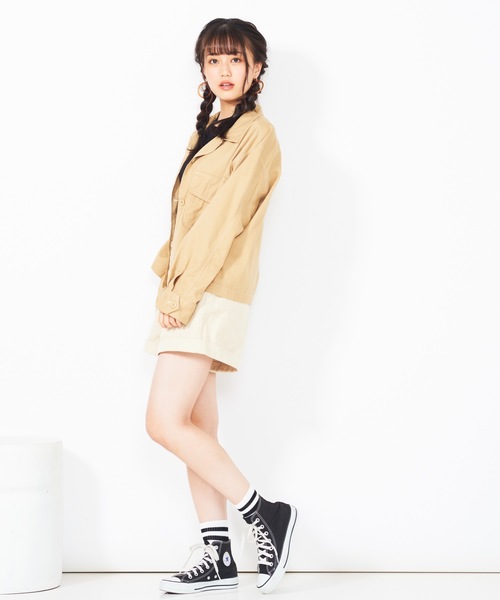 WEGO（ウィゴー）の「WEGO/コーデュロイハイウエストショートパンツ（その他パンツ・レディース・ブラック/アイボリー/キャメル/ワイン/ライトグレー・SMALL/MEDIUM/LARGE/X-SMALL）」の14枚目の写真