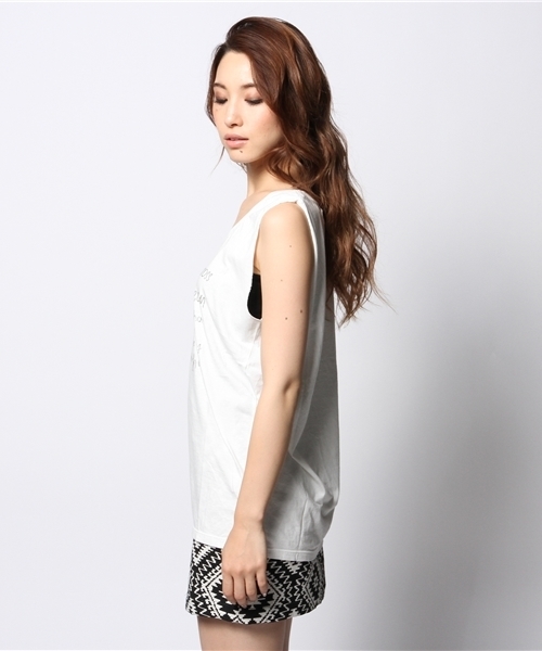 goa（ゴア）の「Cross The Ocean ﾉｰｽﾘｰﾌﾞTOPS（Tシャツ/カットソー・レディース・ホワイト/グレー/グレー系その他/ブルー系その他・FREE）」の9枚目の写真