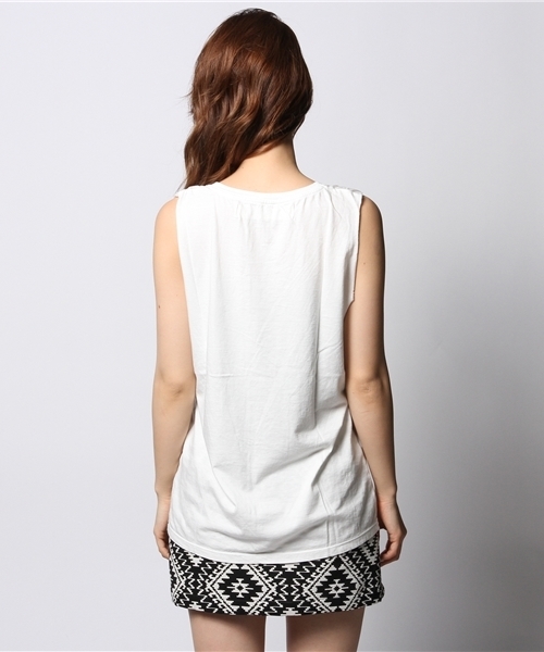 goa（ゴア）の「Cross The Ocean ﾉｰｽﾘｰﾌﾞTOPS（Tシャツ/カットソー・レディース・ホワイト/グレー/グレー系その他/ブルー系その他・FREE）」の10枚目の写真