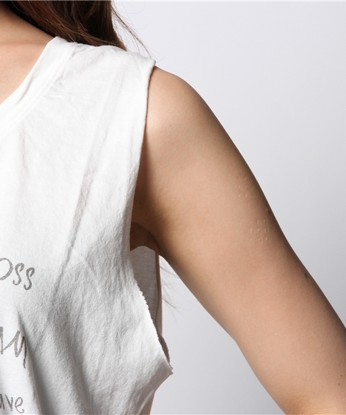 goa（ゴア）の「Cross The Ocean ﾉｰｽﾘｰﾌﾞTOPS（Tシャツ/カットソー・レディース・ホワイト/グレー/グレー系その他/ブルー系その他・FREE）」の7枚目の写真