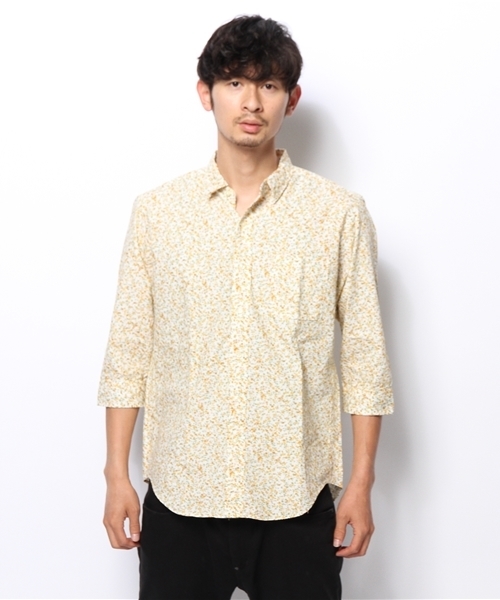 OUTLET（アウトレット）の「【Ciaopanic】小花7分レギュラーSHT（シャツ/ブラウス・メンズ・イエロー・LARGE/MEDIUM）」の2枚目の写真